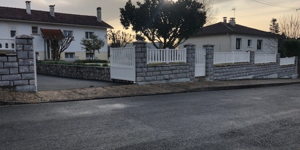ensemble portillon clôture et portail battant coloris blanc. Collection SWEET HOME, Horizal